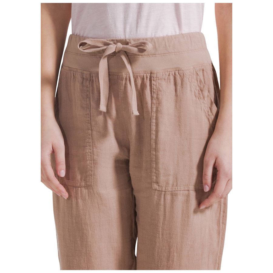 Pantaloni in lino khaki da donna Deha | D4259657115